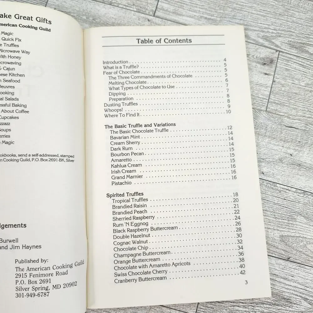 Chocolate Truffles 1985 Cookbook Booklet by‎ Carrie Huber